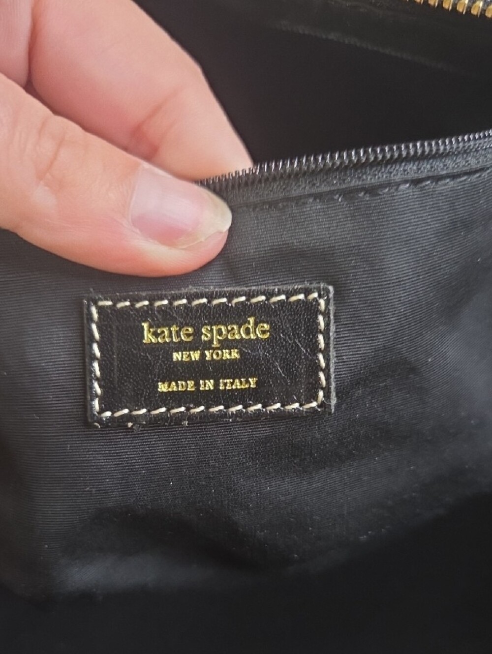 Kate Spade Vintage Pink Tweed Shoulder Bag with Black Handles - Picture 5 of 9